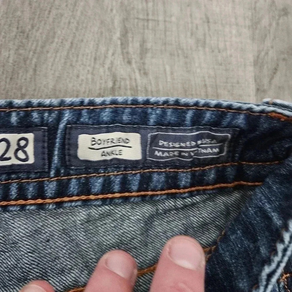 Miss Me Boyfriend Ripped Ankle Jeans‎ sz 28 - Picture 7 of 8